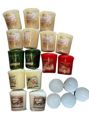 15 Old Stock Sealed Yankee Candle Votives & 5 Tea Lights
